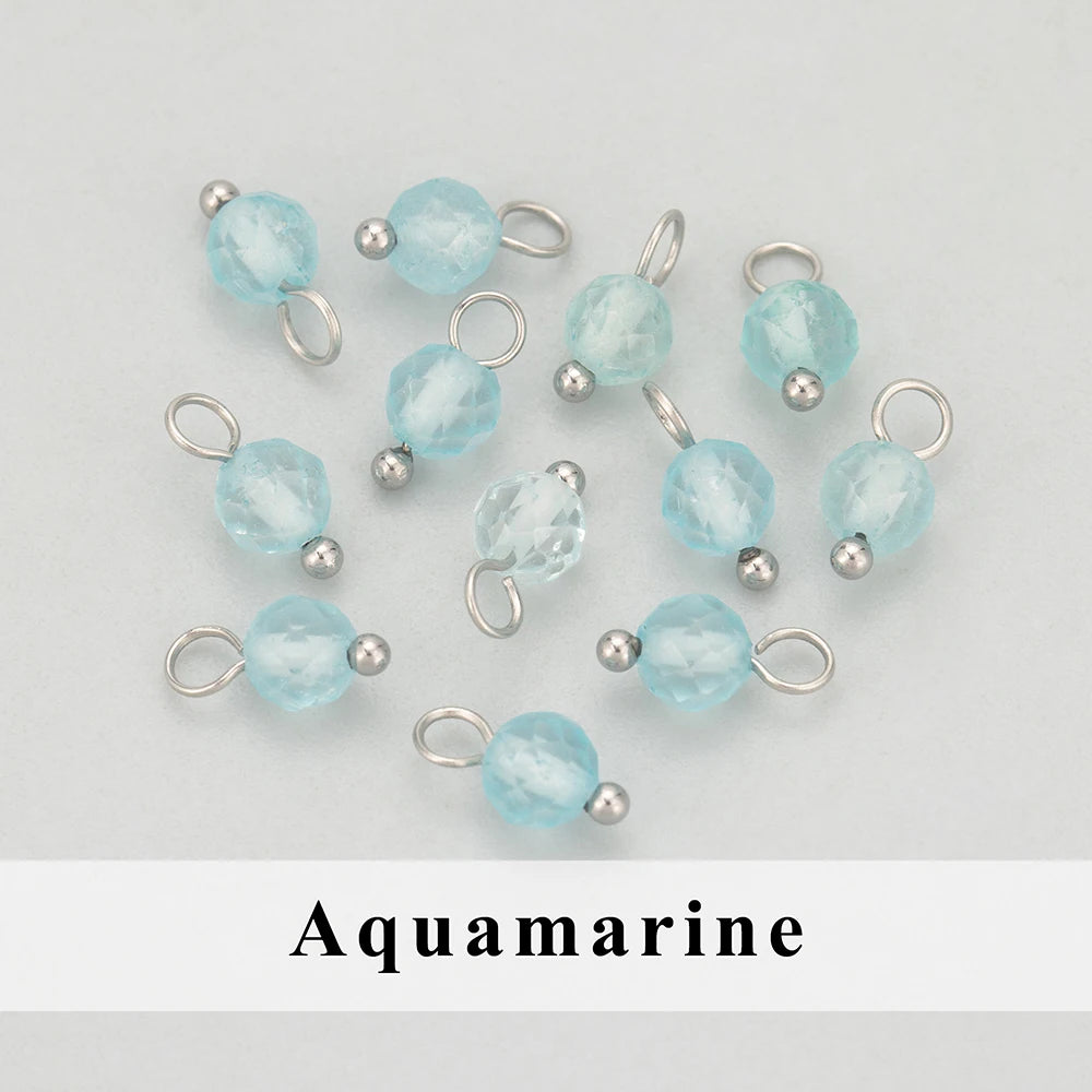 GUFEATHER, 20 Stück/Los, MH25, Schmuckzubehör, Edelstahl, Naturstein, Charms, handgefertigt, DIY-Anhänger, Schmuckherstellung