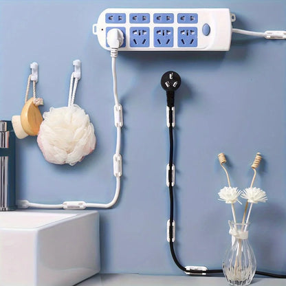 10-100pcs Wire Fixers, Cable Management Clip Punch Free Wire Clips, Self-adhesive Cable Organizers For Wall Wiring