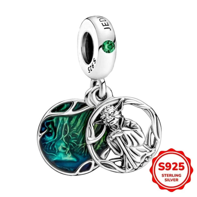 925 Sterling Silber Charms Heiße Star Wars Serie Mandalorianer Helm Anhänger Perlen Original Damen Armbänder DIY Schmuck Geschenke