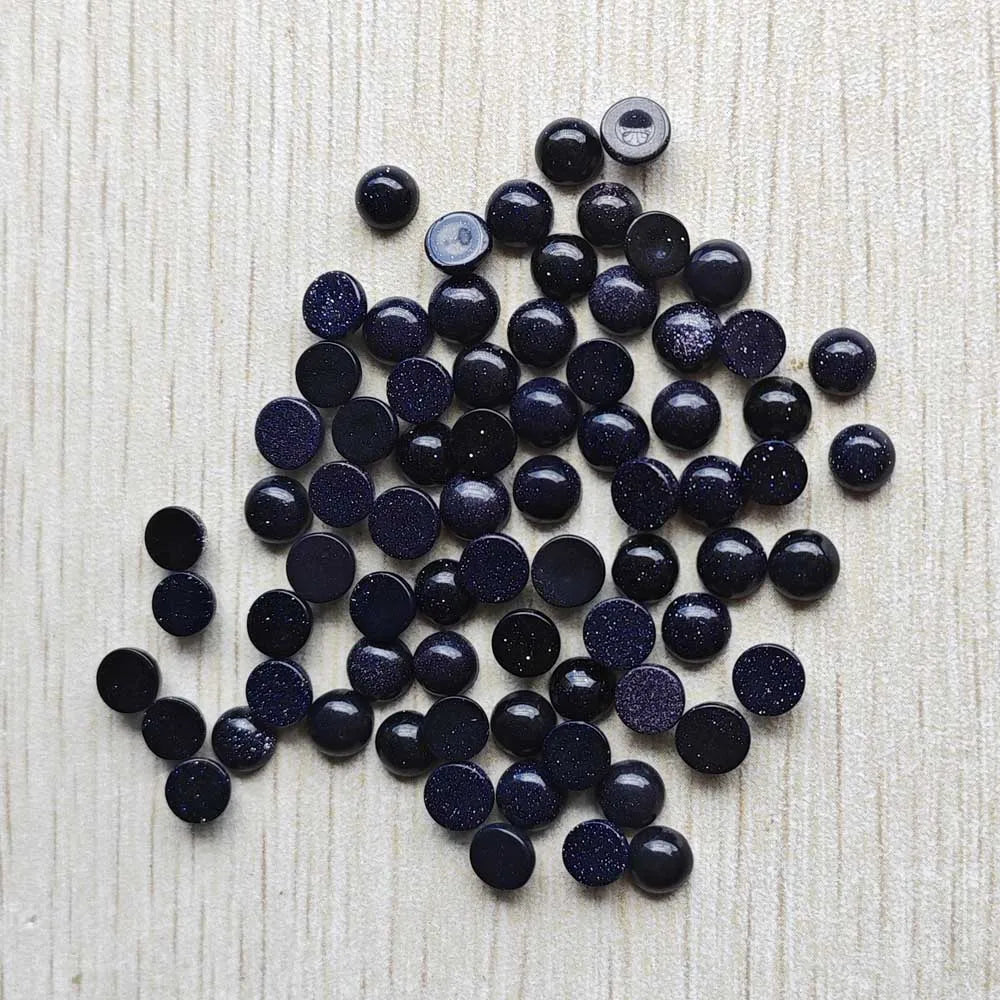 Großhandel 100 Stück Mode gute Qualität Naturstein runde Cab Cabochon Perlen 6mm für Schmuck Zubehör Herstellung