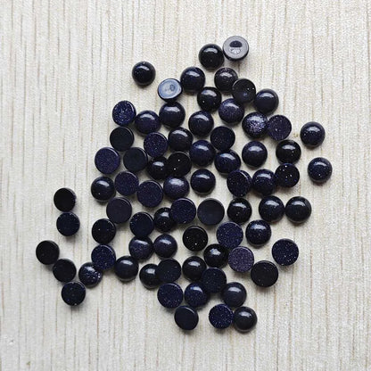 Großhandel 100 Stück Mode gute Qualität Naturstein runde Cab Cabochon Perlen 6mm für Schmuck Zubehör Herstellung