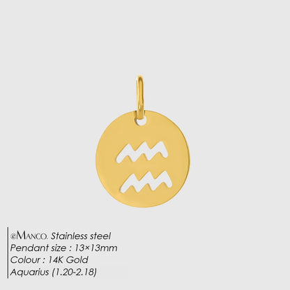 eManco Edelstahl-Skelett mit 12 Sternzeichen, Charm, DIY, Damenmode, Halskette, Schmuck, Zubehör, Herstellung, 48 Stunden Versand