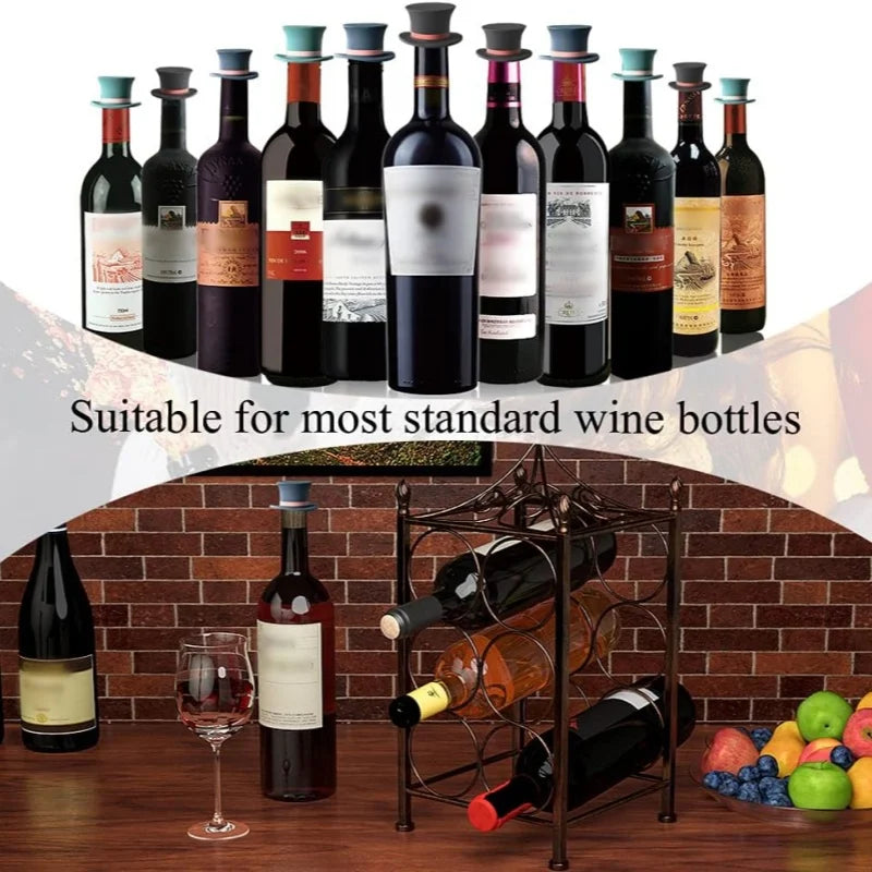 Weihnachtsdekorationen Rotwein Flaschenhülle Gestrickte Weinflaschenhülle Silikon Magischer Hut Rotwein Stopper Urlaub Dekoration