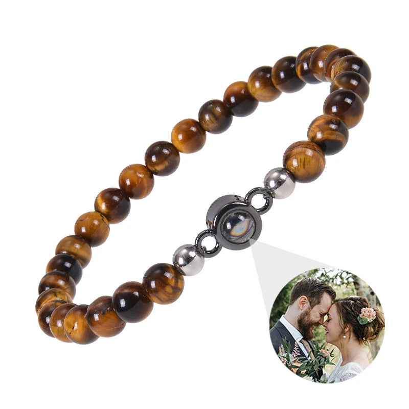 Custom bracelet with picture inside, personalized projection bracelets with photos, picture bracelet, personalized memorial gifts