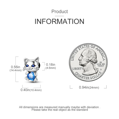 Charm-Anhänger aus Silber 925, blaue Serie, passend für Armbänder, Charms, DIY, originelle Mode-Anhänger für Schmuckherstellung