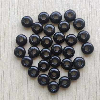 Mode gute Qualität Naturstein Mix runde Charms großes Loch Charms Perlen 10mm für Schmuckherstellung 50 Stück Großhandel kostenloser Versand