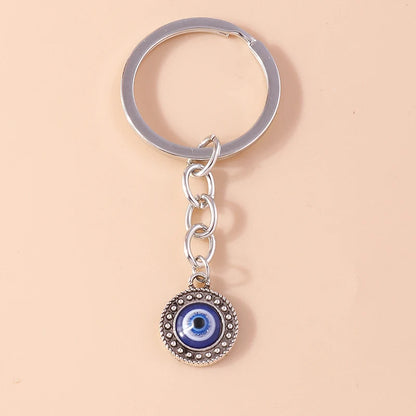 Retro Truthahn Glück bösen Blick Schlüssel bund Edelstein Kristall Schlüssel ring Anhänger für Auto Schlüssel halter Handtasche Dekor DIY Schmuck Geschenke