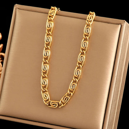 GANEMLY 316l Edelstahl Mode Blätter Kette Halskette für Frauen Charme 18K Metall Kragen Aussage Halskette Wasserdicht