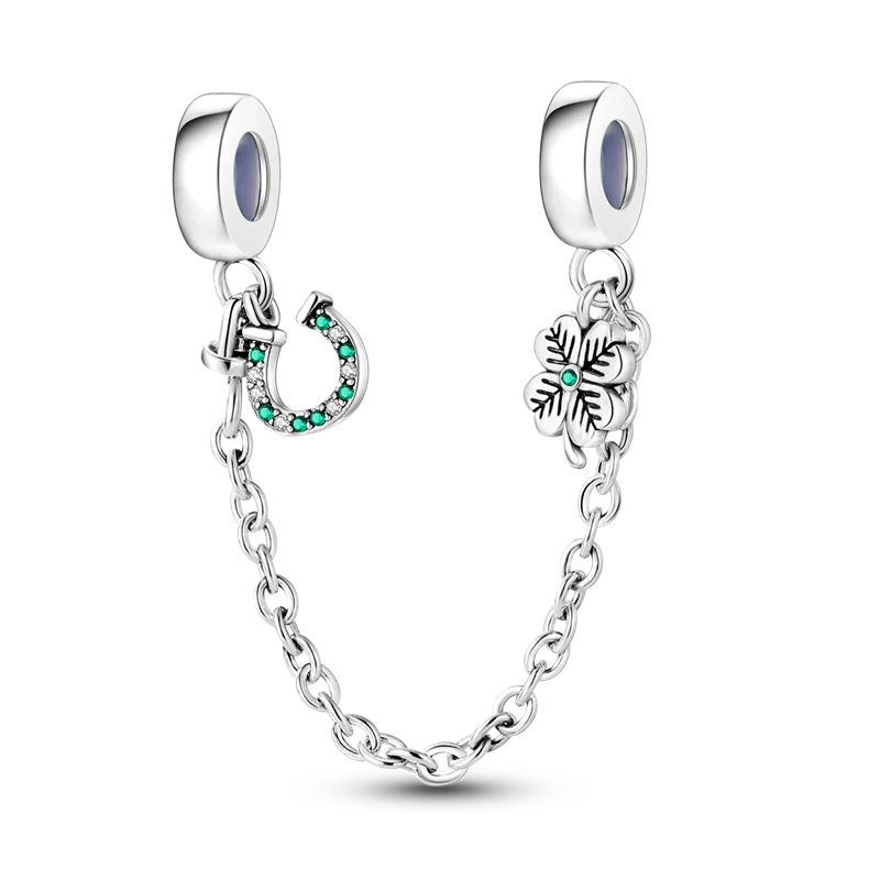 Silberverschluss, 925er-Sterlingsilber, CZ-Pflaster-Clip-Charms, Gänseblümchen-Perlen, Stopper, Sicherheitskette, passend für Original-Armreif, Schmuck-Clip
