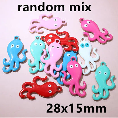 10 Stück Edelstahl Emaille Streifen Fisch Charms Anhänger 40x8/40x14mm DIY Schmuck Herstellung Zubehör für Halsketten Ohrringe