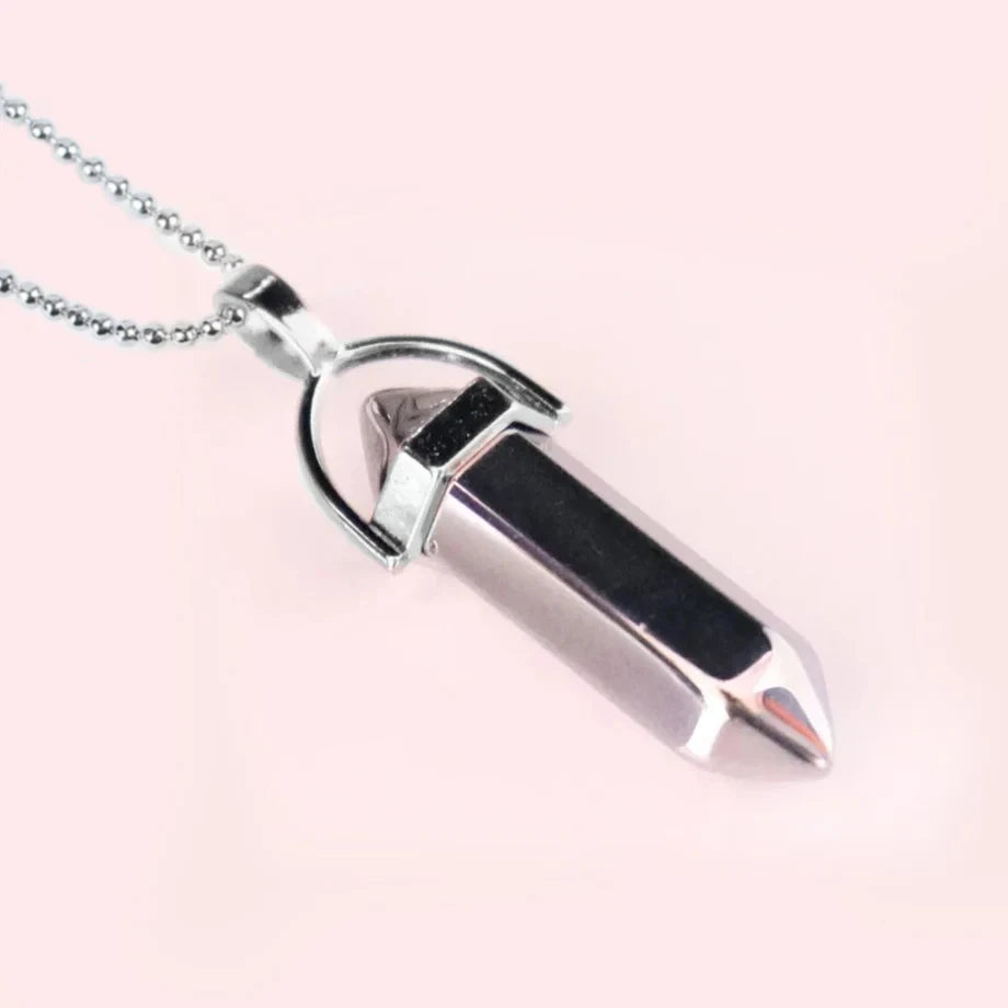 CSJA Sechseckige Kugel Kristall Halsketten Natürlicher Edelstein Quarz Halskette Anhänger Chakra Amethysten Rosa Quarz Lapislazuli G957