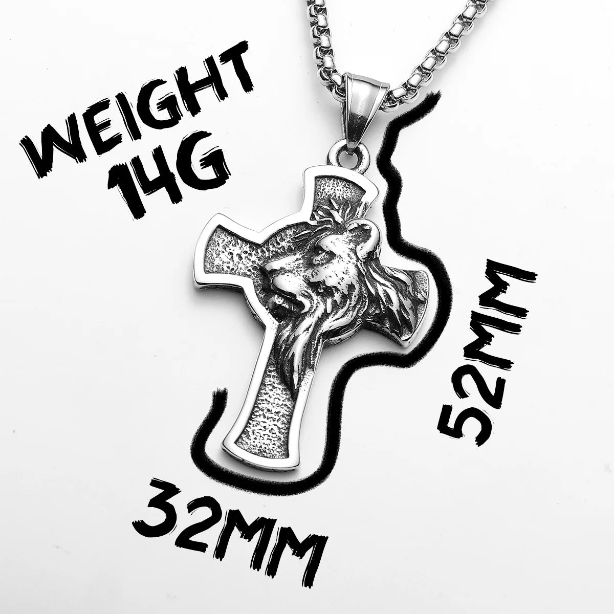 König der Löwen Kreuz Männer Halsketten Edelstahl Einfache Anhänger Kette Frauen Mode Schmuck Punk Neue In Zubehör Geschenke Großhandel