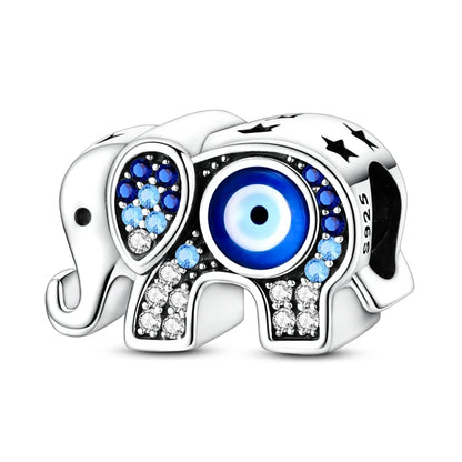 Blaue Serie aus 925er-Sterlingsilber, Eule, Schmetterling, Piratenschiff, Auto, Käfer, Clogs, Charm, passend für DIY-Armbänder, Halsketten, lustige passende Geschenke
