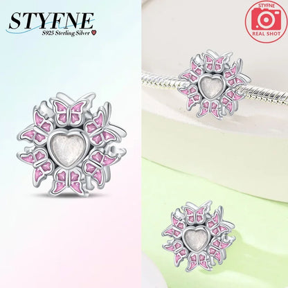 Charms aus 925er-Sterlingsilber, Chamäleon, leuchtende Glühwürmchen-Schmetterlings-Charms, Perlen, passend für 925 Original-Armbänder, feine DIY-Schmuckherstellung