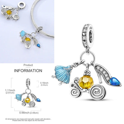 Charms aus 925er-Sterlingsilber, bunt, Sonnenblume, Hund, Jungen, Geschenkartikel, Schmetterling, Flugzeug, Erde, passend für Original-Anhänger, Schmuck, Make-up