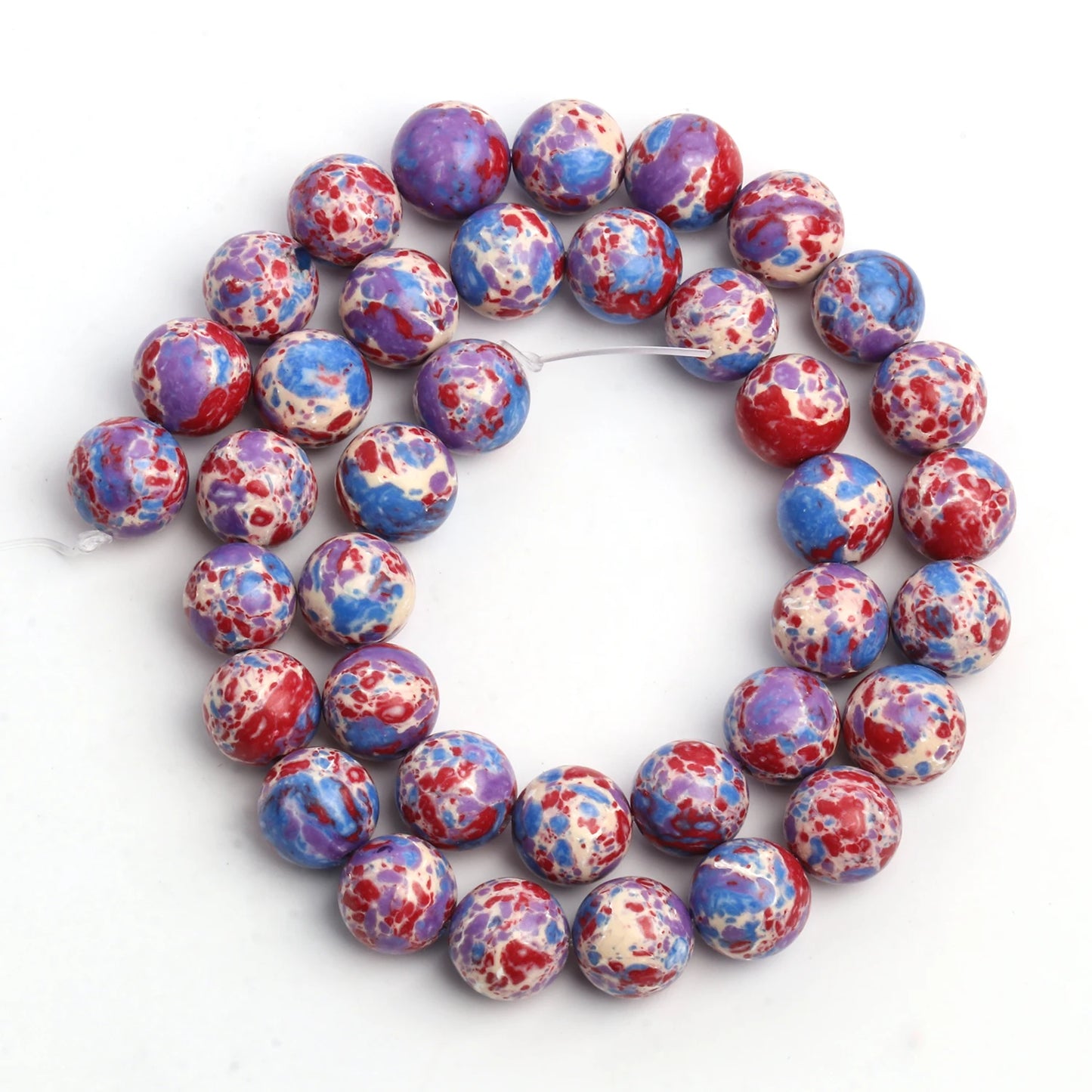 4/6/8/10mm Naturstein Meeressediment Imperial Jaspis Runde Lose Perlen für Schmuck Machen Handarbeiten diy Charms Armband 15''
