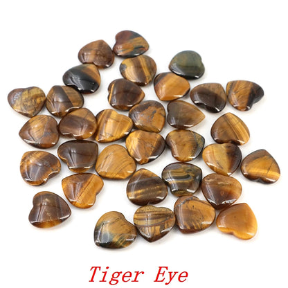 Viele Großhandel Edelstein Herzform LIEBE 20 MM Natürliche Kristall Amethyst Achat Perle Heilung Reiki Naturstein Geschenk Liefert
