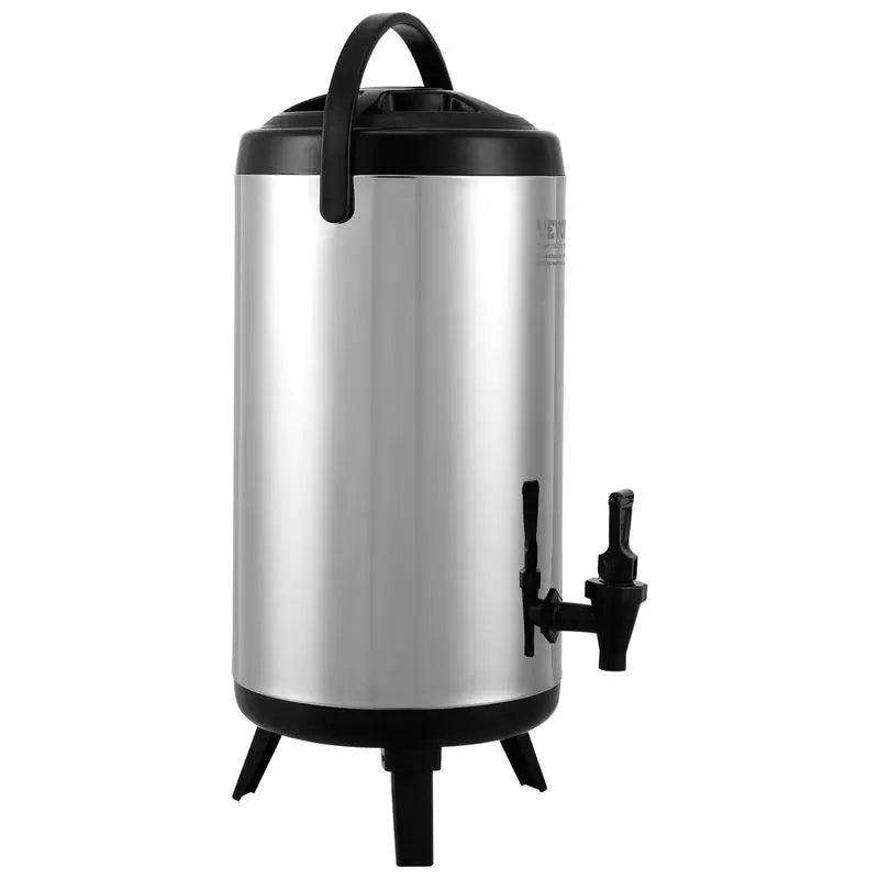 Heiß- und Kaltgetränkespender, Edelstahl-Heiß- und Kaltwasserbrunnen, großer Servierspender mit Zapfhahn. Tragbarer Isolierkrug für Kaffee, Wasser, Saft für Cafés, Bars