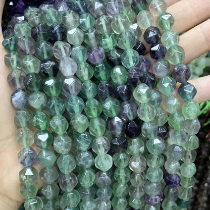 6 8 10 MM Natürliche Facettierte Stein Achate Rhodolite Quarz Jade Spacer Perlen Diy Handgemachte Armband Für Schmuck Machen zubehör
