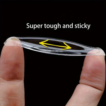 10–100 Stück superstarkes doppelseitiges Klebeband, wasserdicht, transparent, spurlos, selbstklebendes Acryl-Pad-Patch, klebrig, für Zuhause und Büro