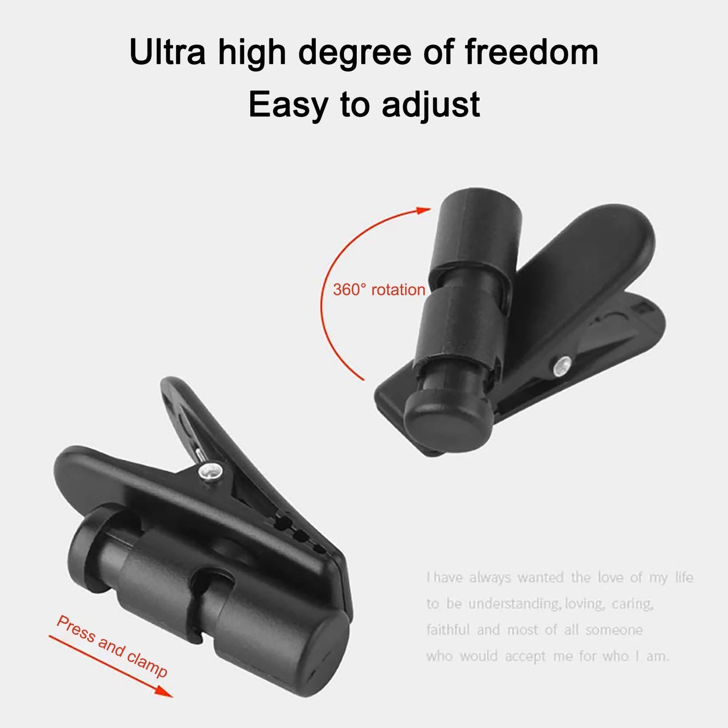 OKCSC Kabelclip Audio Line Kopfhörer Kabelklemme Halter 360° °   Drehbare Kopfhörer, Mikrofonkabelmanager, Kabelwickler mit fester Klemme