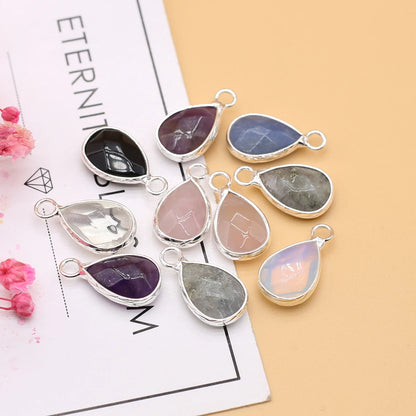 5 teile/los Natürliche Achate Anhänger Abschnitt Mix Bunte Stein Anhänger Charms für Frauen Männer, Die DIY Schmuck Halskette Zubehör