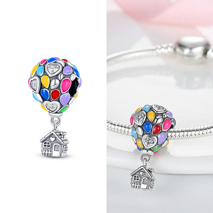 Neue Charms-Perle aus 925er-Sterlingsilber, rosa Schmetterling, leuchtende Glühwürmchen, baumelnd, passend für Armreifen, Halskette, DIY-Schmuck, Frauen-Geschenk