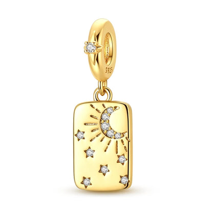 Geheimnisvoller Charm-Anhänger aus 925er-Sterlingsilber mit Hexen- und Tarotkarten-Spielkarten, passend für DIY-Armbänder, Halsketten, die als Glücksgeschenk wünscht