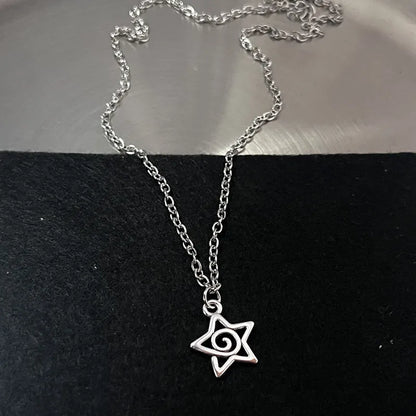 Y2K Flail Feuer Herz Zähne Anhänger Halskette für Frauen Männer Charm Halskette Grunge Punk Modeschmuck ﻿