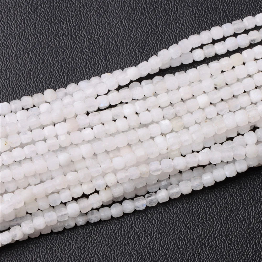 Heiße Natürliche Facettierte Stein Perle 2-3mm Kleine Quadratische Quarz Granat Glas Cube Lose Perlen Für Schmuck Machen hand Zubehör