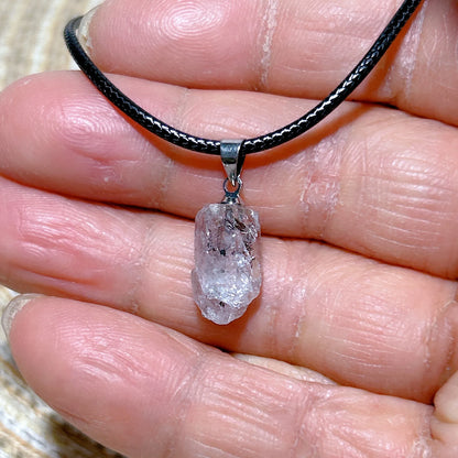 Natürlicher Kristall Herkimer Diamant Zubehör Hängestein Edelsteine Mineral Energie Reiki Heimdekorationen Geschenk Erzkristalle