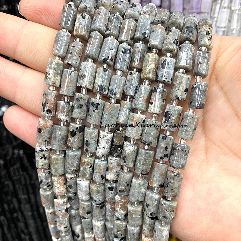 8x12mm Naturstein Grüner Malachit Unregelmäßiger Zylinder Lose Distanzperlen für Schmuckherstellung Diy Armband Charms Zubehör