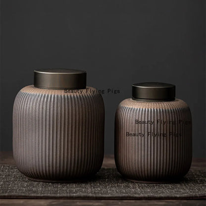 Japanese Style Ceramic Urn for Ashes, Funeral Urn for Cats and Dogs, Household, Pet Supplies, Human Cremation, Urn, Coffin Box