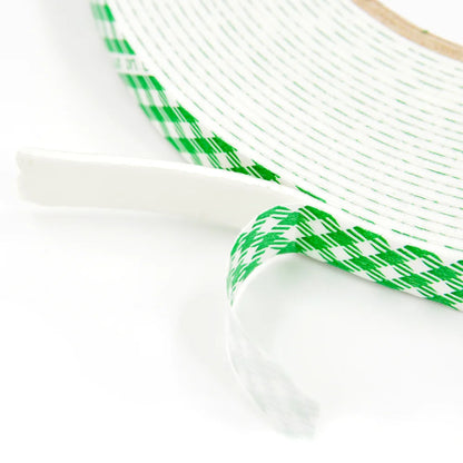 HERNIDEX Doppelseitiges Schaumstoffband 12 mm x 7,2 m, robuster Kleber zur Montage von Haken, Singen, Bildern, entsprechen einer Vielzahl von Oberflächen