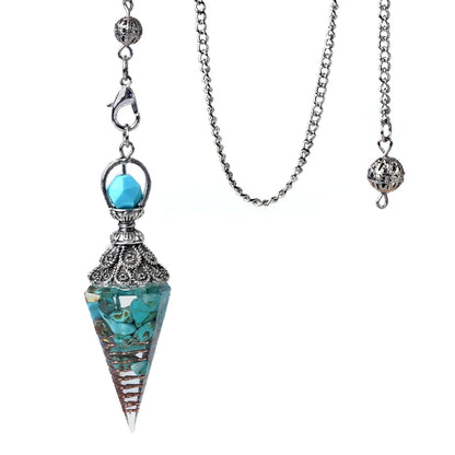 Natürliche Stein Geist Pendel Anhänger Gitter Kette Energie Glück Geheimnisvolle Reiki Harz Für Schmuck Machen Zubehör Halsketten