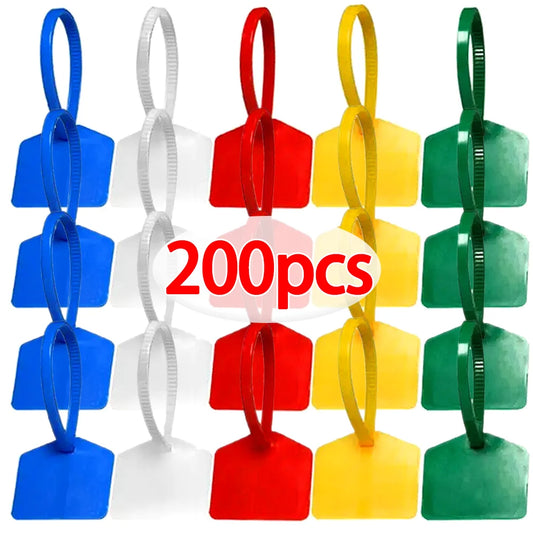 Easy Mark Nylon-Kabelbinder, Etiketten, Kunststoff-Schlaufenbinder, Markierungen, Kabeletiketten, selbstsicherndes Reißverschlussband, Aufbewahrungszubehör für Zuhause und Büro