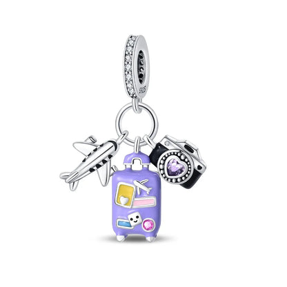 Lila Serie 925 Sterling Silber Maiglöckchen Rose Meerjungfrau Hexenhut Charm Passend für DIY Armband Halskette Charmante Geschenke