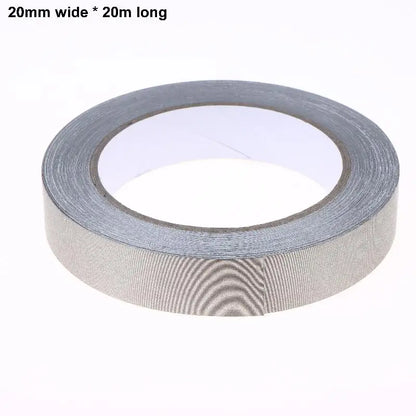 Elektrisches Klebeband, doppelt leitfähiges Gewebeklebeband, 20 m, 5–50 mm Breite, einseitiges Klebeband zur EMI-Abschirmung für Laptops, Mobiltelefone, LCD-Bildschirme