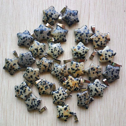 Gute qualität Verschiedene naturstein mix stern charms anhänger für diy schmuck zubehör machen 50 teile/los Großhandel
