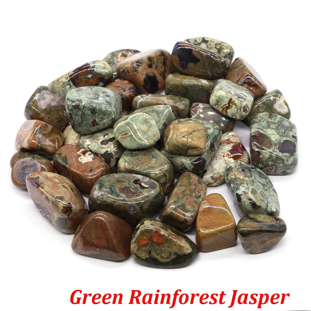 Natürliche Trommelstein-Heilkristalle, Malachit, Amazonit, Chiastolith, Probe, Energie, Mineral, Tank, Aquarium, Garten, Heimdekoration