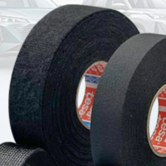 Tesa-Klebeband 51036 selbstklebender Stoff, Kabelbaum, 9 mm x 25 m, 19 mm x 25 m