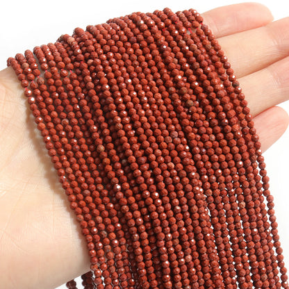 2 3 4mm 15" natürliche afrikanische Smaragdperle kleine facettierte Steine runde lose Steinperlen für DIY Armband Halskette Schmuckherstellung