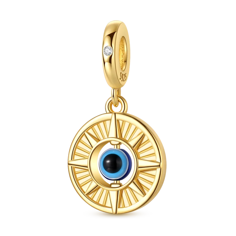 Original 925 Sterling Silber Goldene Haustiere Charms Perle Bunte Zirkonium Klee Engel Herz Baumeln Fit Armband DIY Schmuck Geschenk