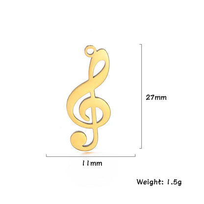 Teamer 5 teile/los Musik Note Musical Instrument Anhänger Edelstahl Charms Für Halskette Armband Herstellung Von Schmuck Großhandel Neue