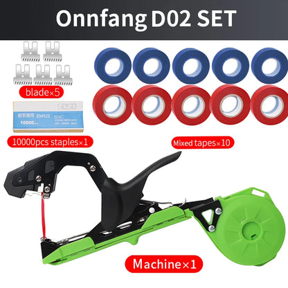 Onnfang Garten-Handbindemaschine, Pflanze, leicht, Gartengeräte, Pflanzenband-Werkzeug für Gemüse, Trauben, Tomaten, Gurken, Garten