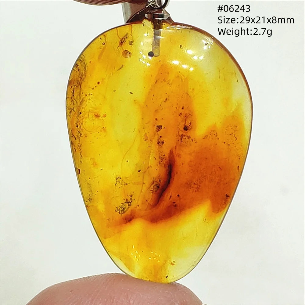 Natürlicher Bernstein-Anhänger Blumenförmiger Gelber Baltischer Bernstein Damen Herren Schmuck Reiki-Stein Burma AAAAAAA