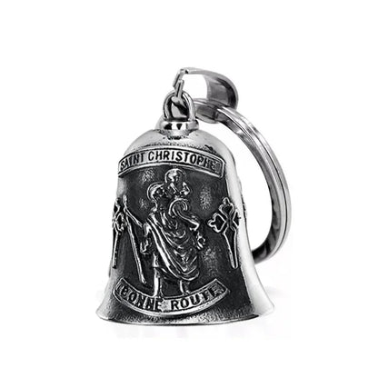 Vintage Christian Jesus Kreuz Glocke Anhänger Motorrad Glocke Halskette Punk Biker Religiöser Exorzist Glücksschmuck für Herren