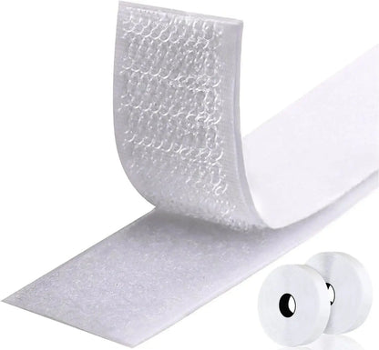 50 mm weißes, starkes, selbstklebendes Klettband, selbstklebendes Nylon-Klettverschlussband mit Kleber für Heimwerkerarbeiten