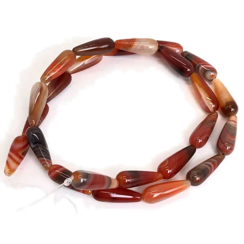 6x16mm/10X30mm Achat Wassertropfen Stein Perlen Natürliche Quarz Achate Lose Perlen für Schmuck Machen DIY Armband 15 ”
