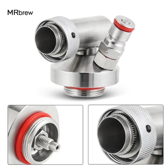 Edelstahl-Bierzapfhahn, Bier-Growler-Spender, Mini-Keg-Zapfhahn Kompatibel mit 2/3,6/4/5/8/10L Mini-Keg, Bierzapfanlage